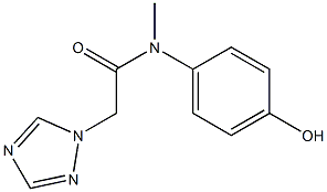 N-(4-hydroxyphenyl)-N-methyl-2-(1H-1,2,4-triazol-1-yl)acetamide Struktur