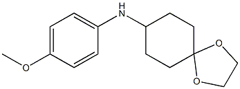 N-(4-methoxyphenyl)-1,4-dioxaspiro[4.5]decan-8-amine Struktur