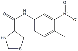 N-(4-methyl-3-nitrophenyl)-1,3-thiazolidine-4-carboxamide Struktur