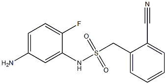 N-(5-amino-2-fluorophenyl)-1-(2-cyanophenyl)methanesulfonamide Struktur