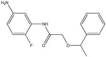 N-(5-amino-2-fluorophenyl)-2-(1-phenylethoxy)acetamide Struktur