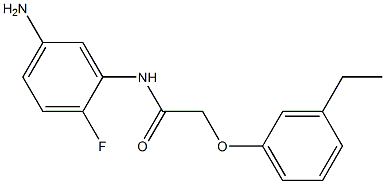 N-(5-amino-2-fluorophenyl)-2-(3-ethylphenoxy)acetamide Struktur