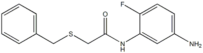 N-(5-amino-2-fluorophenyl)-2-(benzylsulfanyl)acetamide Struktur