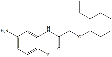 N-(5-amino-2-fluorophenyl)-2-[(2-ethylcyclohexyl)oxy]acetamide Struktur