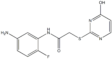 N-(5-amino-2-fluorophenyl)-2-[(4-hydroxypyrimidin-2-yl)sulfanyl]acetamide Struktur