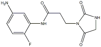 N-(5-amino-2-fluorophenyl)-3-(2,5-dioxoimidazolidin-1-yl)propanamide Struktur