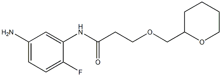 N-(5-amino-2-fluorophenyl)-3-(oxan-2-ylmethoxy)propanamide Struktur