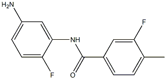 N-(5-amino-2-fluorophenyl)-3-fluoro-4-methylbenzamide Struktur