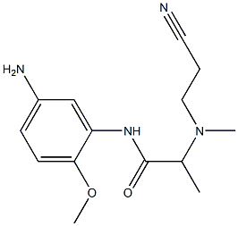 N-(5-amino-2-methoxyphenyl)-2-[(2-cyanoethyl)(methyl)amino]propanamide Struktur