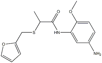 N-(5-amino-2-methoxyphenyl)-2-[(furan-2-ylmethyl)sulfanyl]propanamide Struktur