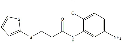 N-(5-amino-2-methoxyphenyl)-3-(thiophen-2-ylsulfanyl)propanamide Struktur