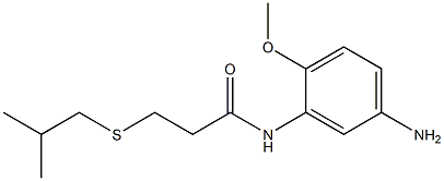 N-(5-amino-2-methoxyphenyl)-3-[(2-methylpropyl)sulfanyl]propanamide Struktur