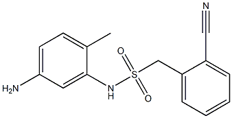 N-(5-amino-2-methylphenyl)-1-(2-cyanophenyl)methanesulfonamide Struktur