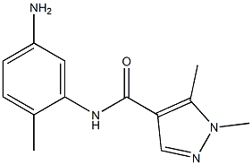 N-(5-amino-2-methylphenyl)-1,5-dimethyl-1H-pyrazole-4-carboxamide Struktur