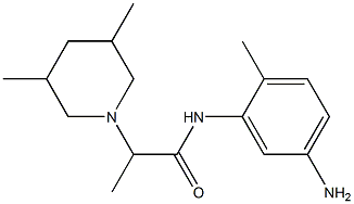 N-(5-amino-2-methylphenyl)-2-(3,5-dimethylpiperidin-1-yl)propanamide Struktur