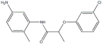 N-(5-amino-2-methylphenyl)-2-(3-chlorophenoxy)propanamide Struktur