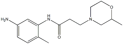 N-(5-amino-2-methylphenyl)-3-(2-methylmorpholin-4-yl)propanamide Struktur