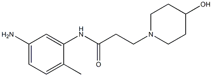 N-(5-amino-2-methylphenyl)-3-(4-hydroxypiperidin-1-yl)propanamide Struktur