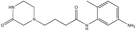 N-(5-amino-2-methylphenyl)-4-(3-oxopiperazin-1-yl)butanamide Struktur