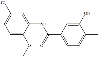 N-(5-chloro-2-methoxyphenyl)-3-hydroxy-4-methylbenzamide Struktur