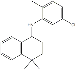 N-(5-chloro-2-methylphenyl)-4,4-dimethyl-1,2,3,4-tetrahydronaphthalen-1-amine Struktur