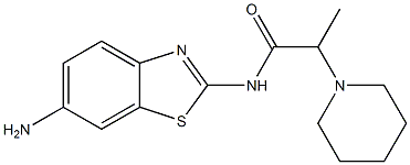 N-(6-amino-1,3-benzothiazol-2-yl)-2-(piperidin-1-yl)propanamide Struktur