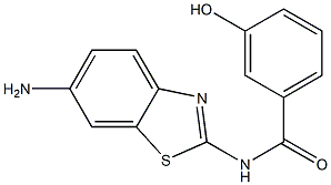 N-(6-amino-1,3-benzothiazol-2-yl)-3-hydroxybenzamide Struktur