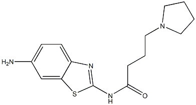 N-(6-amino-1,3-benzothiazol-2-yl)-4-(pyrrolidin-1-yl)butanamide Struktur