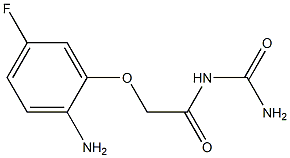 N-(aminocarbonyl)-2-(2-amino-5-fluorophenoxy)acetamide Struktur