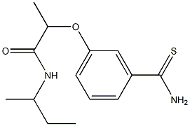 N-(butan-2-yl)-2-(3-carbamothioylphenoxy)propanamide Struktur