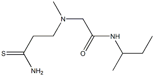 N-(butan-2-yl)-2-[(2-carbamothioylethyl)(methyl)amino]acetamide Struktur