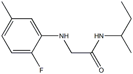 N-(butan-2-yl)-2-[(2-fluoro-5-methylphenyl)amino]acetamide Struktur