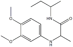 N-(butan-2-yl)-2-[(3,4-dimethoxyphenyl)amino]propanamide Struktur