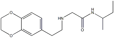 N-(butan-2-yl)-2-{[2-(2,3-dihydro-1,4-benzodioxin-6-yl)ethyl]amino}acetamide Struktur