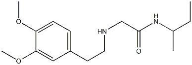 N-(butan-2-yl)-2-{[2-(3,4-dimethoxyphenyl)ethyl]amino}acetamide Struktur