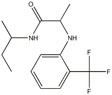 N-(butan-2-yl)-2-{[2-(trifluoromethyl)phenyl]amino}propanamide Struktur