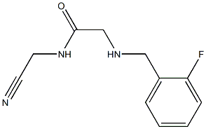 N-(cyanomethyl)-2-{[(2-fluorophenyl)methyl]amino}acetamide Struktur