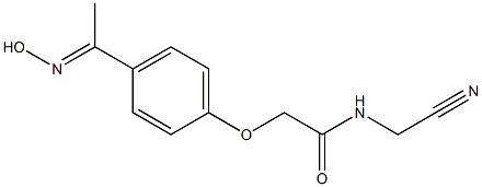 N-(cyanomethyl)-2-{4-[(1E)-N-hydroxyethanimidoyl]phenoxy}acetamide Struktur