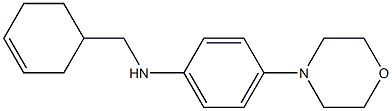 N-(cyclohex-3-en-1-ylmethyl)-4-(morpholin-4-yl)aniline Struktur