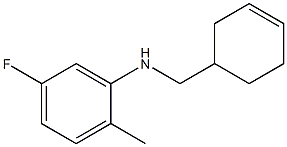 N-(cyclohex-3-en-1-ylmethyl)-5-fluoro-2-methylaniline Struktur