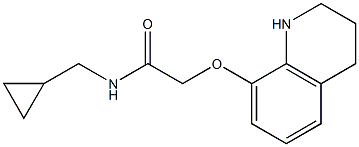 N-(cyclopropylmethyl)-2-(1,2,3,4-tetrahydroquinolin-8-yloxy)acetamide Struktur