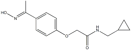 N-(cyclopropylmethyl)-2-{4-[(1E)-N-hydroxyethanimidoyl]phenoxy}acetamide Struktur