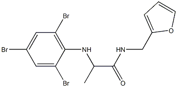 N-(furan-2-ylmethyl)-2-[(2,4,6-tribromophenyl)amino]propanamide Struktur