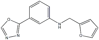 N-(furan-2-ylmethyl)-3-(1,3,4-oxadiazol-2-yl)aniline Struktur