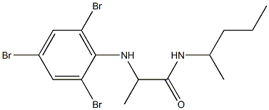 N-(pentan-2-yl)-2-[(2,4,6-tribromophenyl)amino]propanamide Struktur