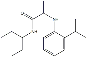 N-(pentan-3-yl)-2-{[2-(propan-2-yl)phenyl]amino}propanamide Struktur