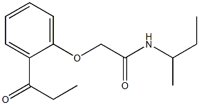 N-(sec-butyl)-2-(2-propionylphenoxy)acetamide Struktur