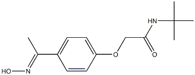 N-(tert-butyl)-2-{4-[(1E)-N-hydroxyethanimidoyl]phenoxy}acetamide Struktur