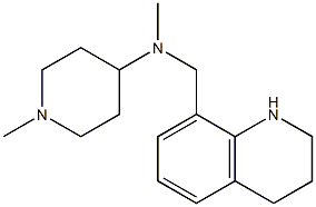 N,1-dimethyl-N-(1,2,3,4-tetrahydroquinolin-8-ylmethyl)piperidin-4-amine Struktur