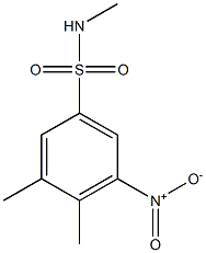 N,3,4-trimethyl-5-nitrobenzene-1-sulfonamide Struktur